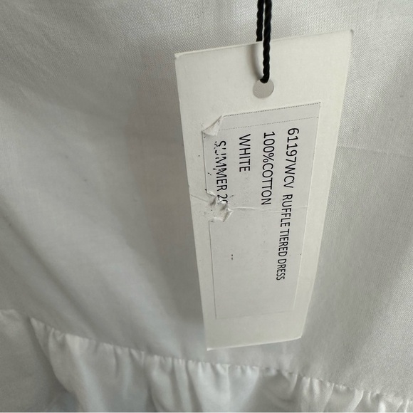 L’AGENCE  White Cotton Tiered Ruffled Sundress Size XS - Picture 12 of 16